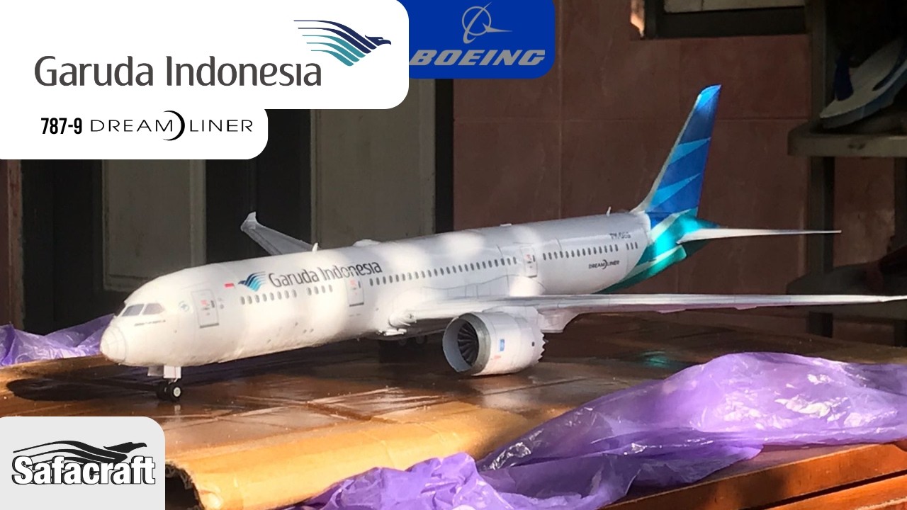 Papercraft Garuda Indonesia 787-9 Dreamliner #fypシ #aviation #papercraft #boeing787 #garudaindonesia