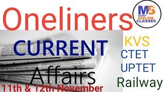 Oneliners 11th and 12th November