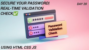 How to create a Password validation 🔑| Tamil | Using HTML CSS JS | 100DaysOfCode