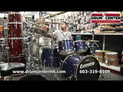 Ludwig Keystone Drum Set - The Workhorse - Deep Blue Glass Glitter