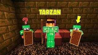 FAKİR GİZLİ ORMANDA TARZAN BULDU !!   Minecraft