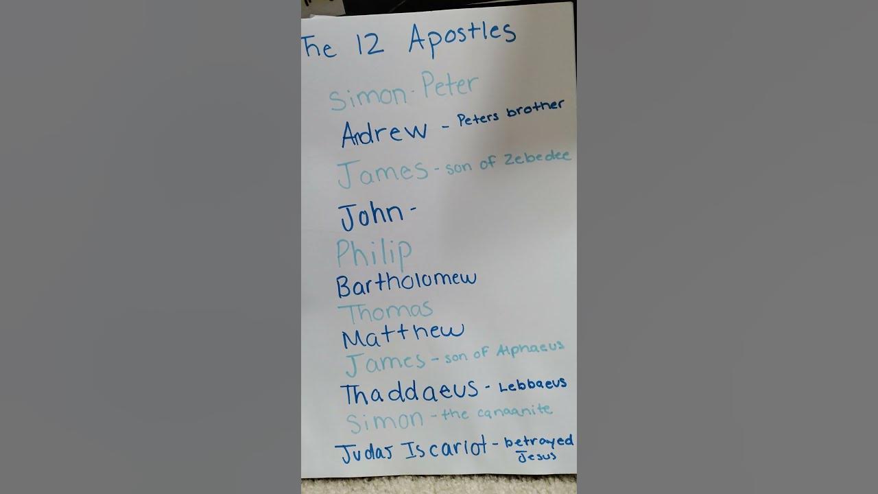 MEMORIZE The Names Of The 12 APOSTLES! sing along MEMORIZE The Names Of The 12 APOSTLES! sing along
