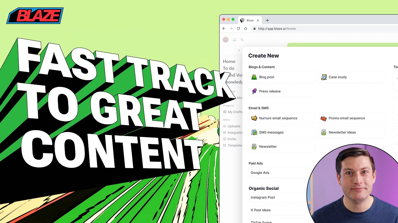 Blaze Feature: Content Creation Wizards - YouTube