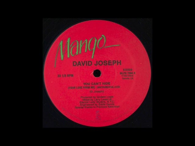 David Joseph - You Can't Hide (Your Love From Me) - Moplen You Can't Hide Your DUB edit