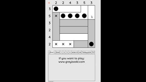 Grey is Odd - Today grids. Solution level 4 6X6 dated 05-18-2024 #logicpuzzles #logicgames  #games