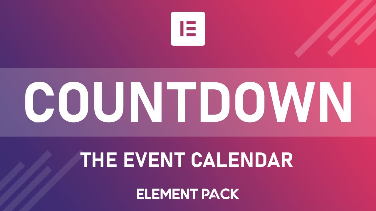 How to Use Countdown as The Event Calendar Event YouTube