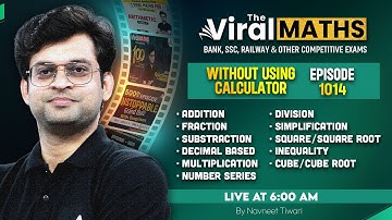 Viral Maths for Bank Exams | Simplification & No. Series Inequality | Arithmetic & DI by Navneet Sir