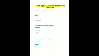 Java Chapter 2 Questions and Answers Graded A949
