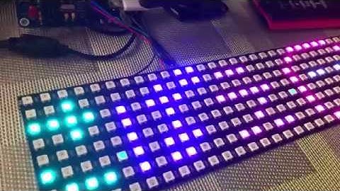 IchigoJam BASIC & Arm Assembly controls 32x8 matrix WS2812B