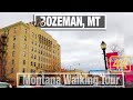 Walking Bozeman Montana South Side District - 4K City Walks - Virtual Travel Walking Treadmill Walk