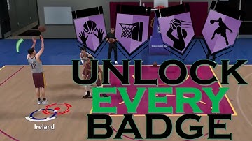 HOW TO UNLOCK EVERY BADGE FAST NBA 2K18!! EASIEST AND QUICKEST BADGE GRINDING!