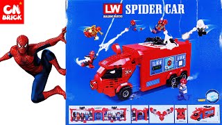 Unoffical LEGO SPIDERMAN TRUCK LABORATORY SET LW2042 UNOFFICAL LEGO SPEED BUILD