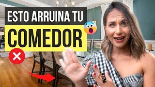 COMEDOR! ❌ NO COMETAS ESTOS ERRORES 🚫🙅🏻‍♀️ Soluciónalos YA! Diseño de interiores