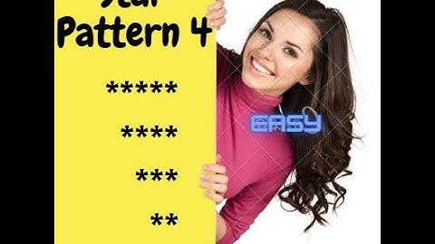 Star Pattern 4: Inverted right triangle star pattern.Program of mirrored right triangle star pattern