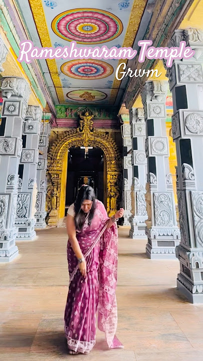 wore my grandmother's saree to Rameshwaram Temple | Saiyaara 1980 kishore kumar old song #grwm  #yt