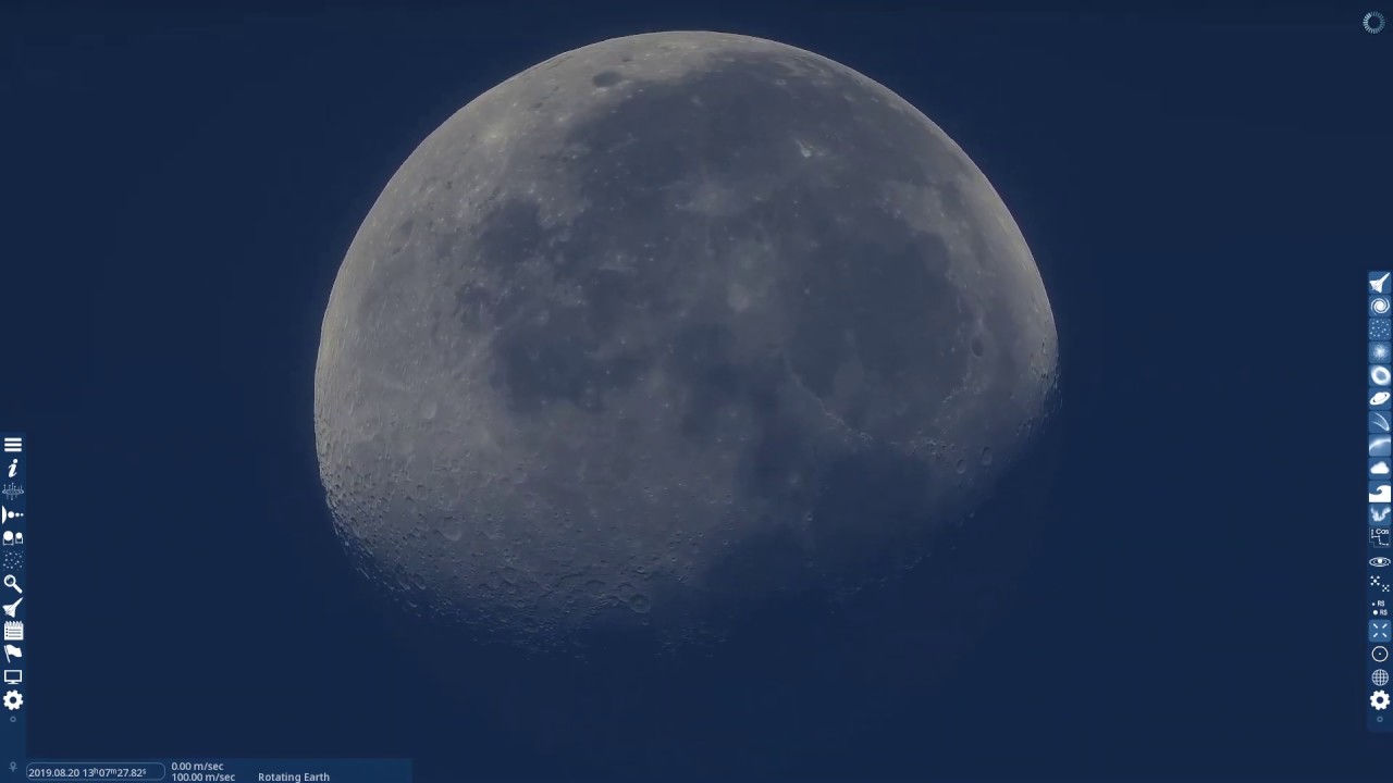 Simulated proof that moon is reflecting a light from sun