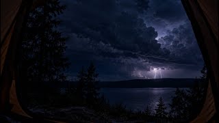 ASMR Thunderstorm in tent this morning