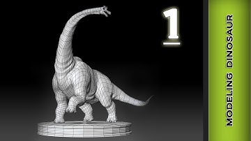 Autodesk Maya 2013 Modeling Tutorial - Dinosaur (brachiosaurus) Modeling Part 1