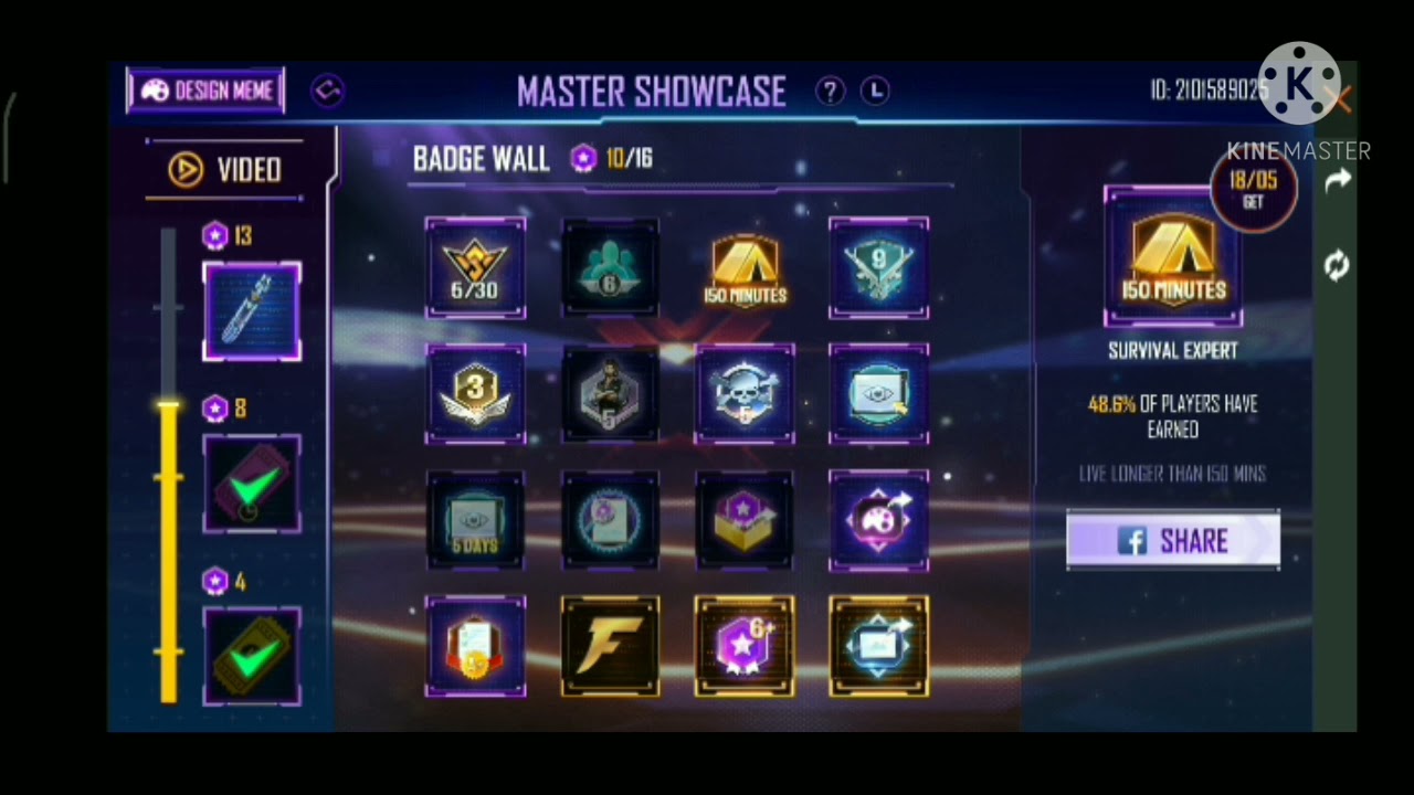 Master showcase event complete all mission in free fire