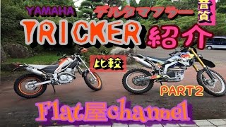 YAMAHA トリッカー と デルタマフラー 音質の紹介！WR250Rとの比較！ PART2 リターンライダー or 女性ライダー おすすめ／Flat Man