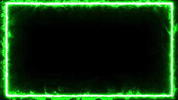 Neon Light Border Frame Template Video | Glowing Frame Black Screen