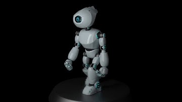 3d max robot walking animation
