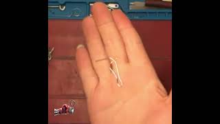 Unbranded mini brass padlock opened with just a paperclip #minilockmonday #brASSman #brASSlover