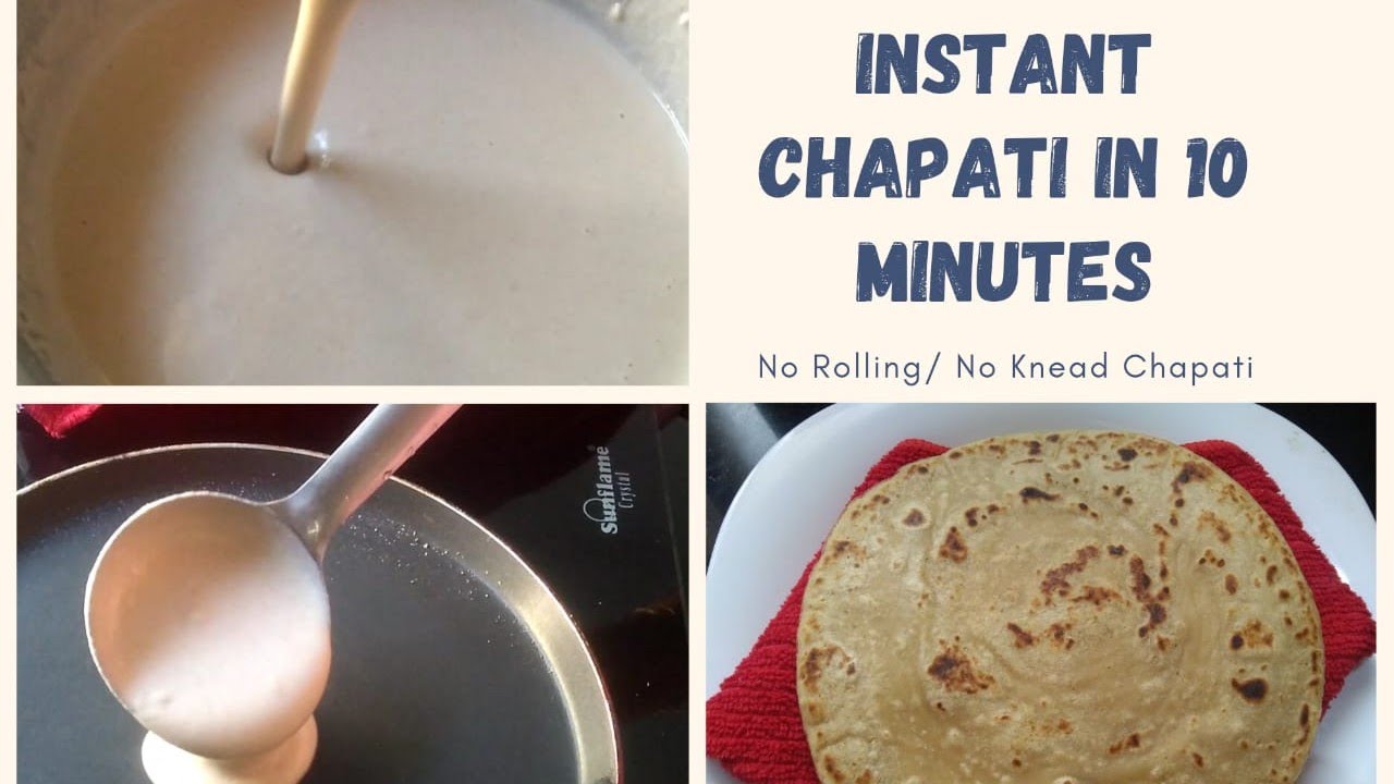 INSTANT CHAPATI IN 10 MINUTES | NO KNEAD NO ROLL CHAPATI |10 मिनट में चपाती  | LIQUID DOUGH CHAPATI