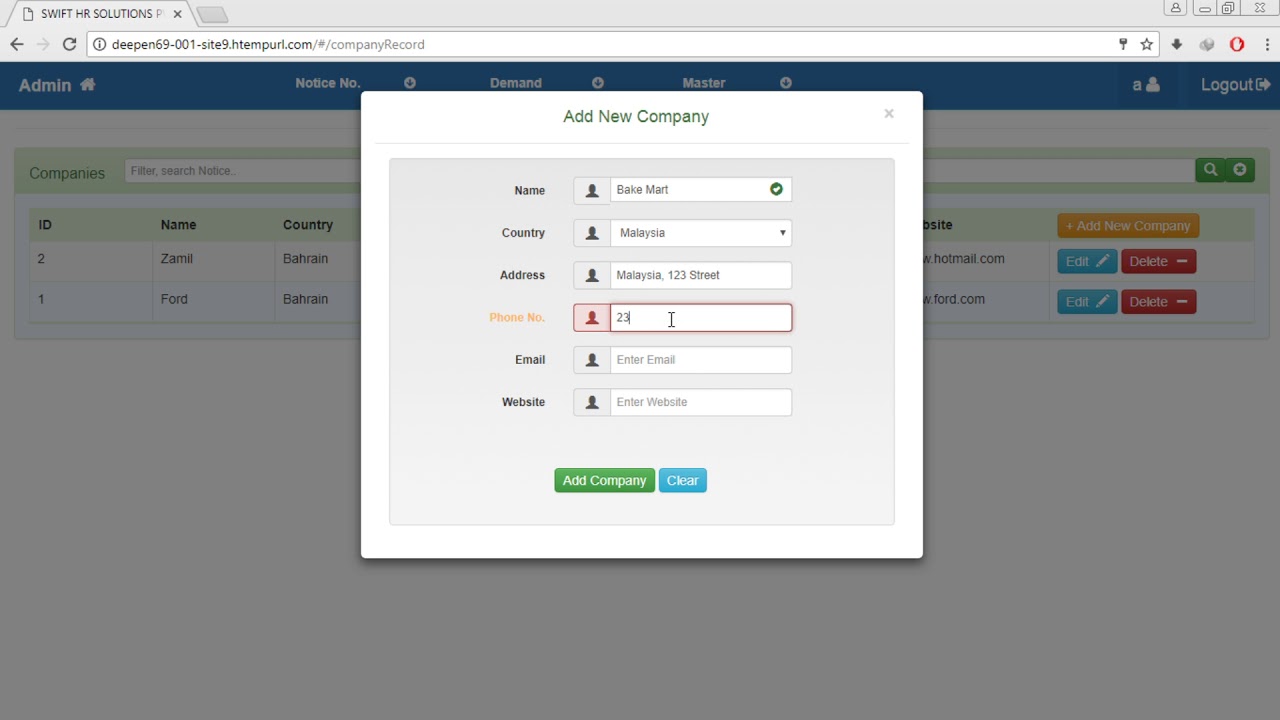 Adding Client + To see list of Client - YouTube