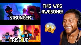 Stronger & Rise Up - Minecraft Animations [S4 | E 2 & 3] | Reaction