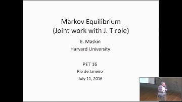 PET 16 (Public Economic Theory Summit) – Opening Lecture with Prof. Eric Maskin, Nobel Laureate