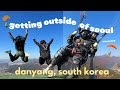 day trip to danyang, south korea 🪂🍁paragliding, traditional market, mountain cafes, &amp; adventure park