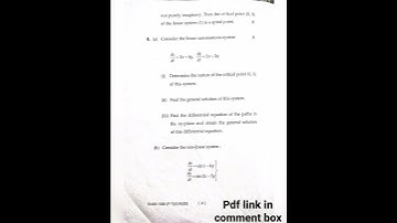 MDU M.Sc Maths 2022 1st sem Ordinary Differential Eguation question paper #mdu #pyqp