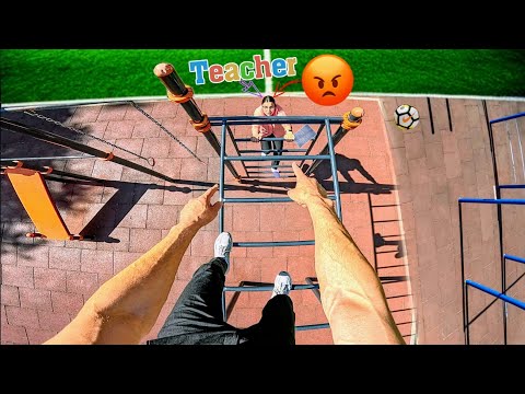 ESCAPING CRAZY TEACHER I RAN AWAY FROM THE EXAM TO PLAY FOOTBALL (ParkourPOV Chase)