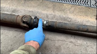 Mercedes 107 SL drive shaft and centre bearing removal