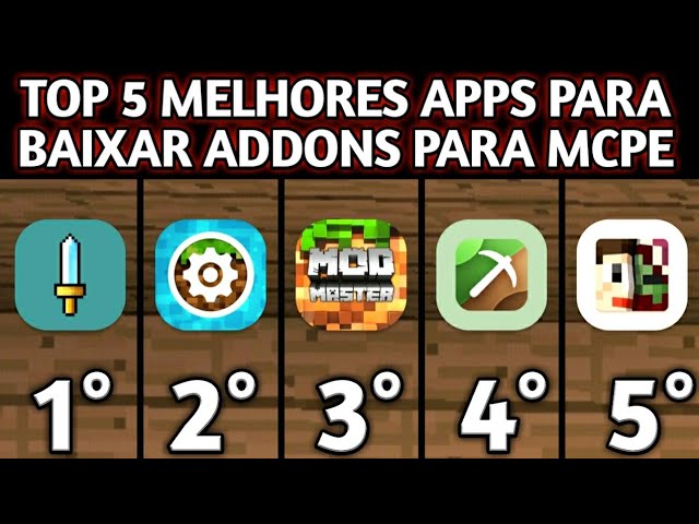 TOP 5 MELHORES APPS PARA BAIXAR ADDONS, TEXTURAS, SHADERS, ETC. PARA  MCPE/BE 1.14/1.15 • NrGAMER BR 