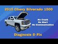 2015 Chevy Silverado 1500 No Crank, No Start, No Communication