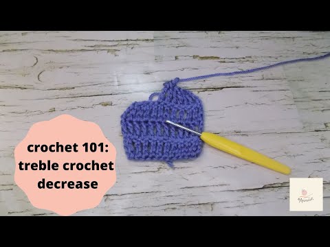Crochet 101: how to make a treble crochet decrease | Bflycrochet tutorial |