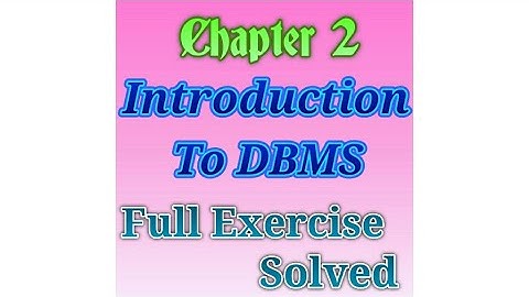 Introduction to DBMS | Full Exercise Solved | 11th standard Information technology | new syllabus