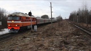 ТЭП70-0219 с поездом №664 Псков — Великие Луки — Москва.