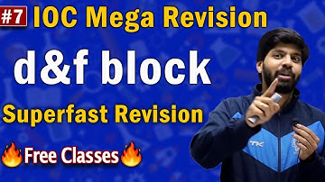 d & f block in One Shot  | Class 12 Chemistry | JEE, NEET | Prateek Sir | eSaral