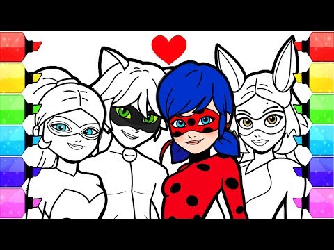 Miraculous Ladybug Coloring Pages | How To Draw And Color Ladybug Coloring Book Marinette Adrien