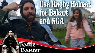 Rugby Helmet for Buhurt and SCA