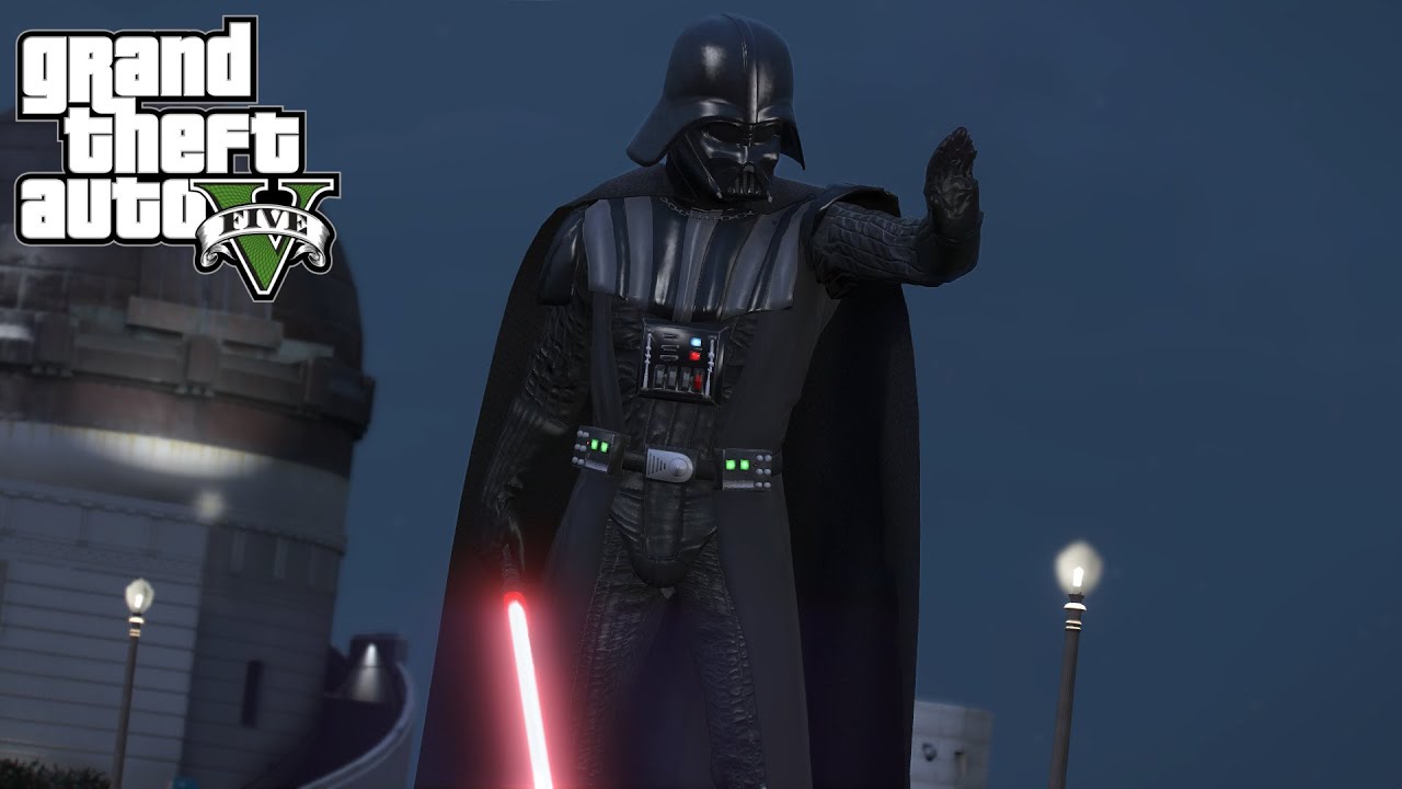 GTA 5 - Darth Vader VS Clone Trooper Ambush! | Star Wars Overhaul