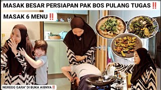 MASAK BESAR MENYAMBUT PAK BOS PULANG TUGAS DARI LN‼️KESIBUKAN TKW MASAK 6 MENU MIRIP RESTORAN‼️