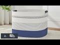 AINUOQI Large Laundry Basket Tall Woven Rope Laundry Hamper with Leather