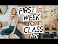 college week in my life nyc | my last first week of college! getting organized & productivity