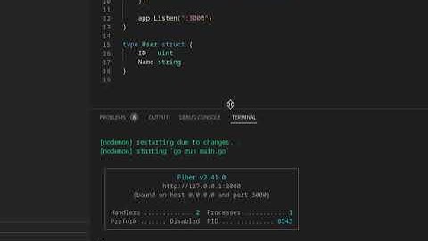 Golang Fiber tutorial 3 - Read data, Install Fiber, Install Nodemon, GORM,MySQL