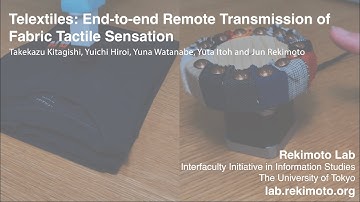 【preview movie】Telextiles: End-to-end Remote Transmission of Fabric Tactile Sensation (UIST 2023)