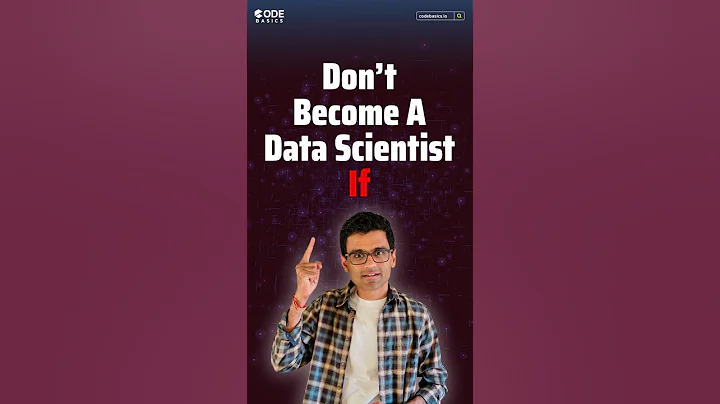 Don't become a Data Scientist if...! #codebasics #datascience #datascientist #shorts thumbnail